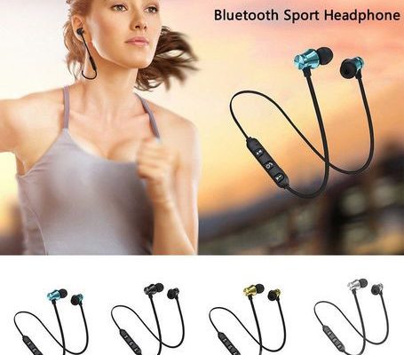 Cool Bluetooth 4.2 Stereo Earphone Headset Wireless Magnetic Earbud For any Phone
