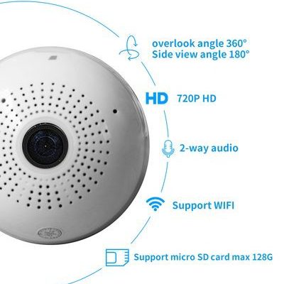 CCTV Camera Bulb Wifi 360 Fisheye Panaromic for sale