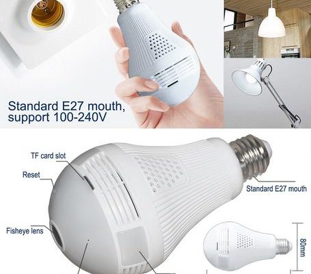 CCTV Camera Bulb Wifi 360 Fisheye Panaromic for sale