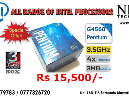 Intel G4560 Pentium Processor LGA1151 (3.5 GHZ,3MB Cache)