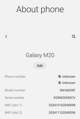 Samsung Galaxy M20