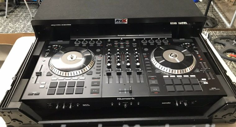 Numark NS7III | 4-Channel Motorized DJ Controller & Mixer with Screens and free Remix/Sampling Program downloads