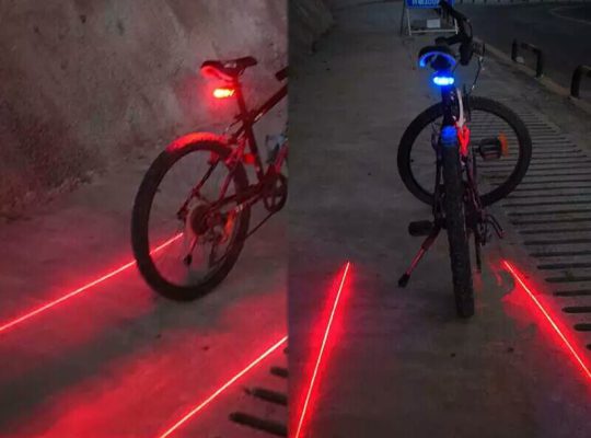 MTB Road Rear Taillight Lamp 5 LED+2 Laser Bicycle reflector Light Cycling Bike Light Safety Warning Night Riding