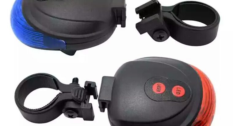 MTB Road Rear Taillight Lamp 5 LED+2 Laser Bicycle reflector Light Cycling Bike Light Safety Warning Night Riding