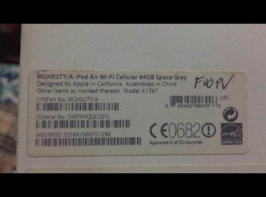 Apple iPad Air (wifi + cellular)