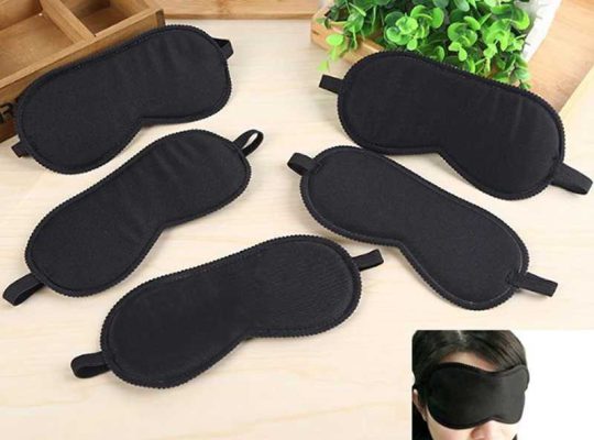 black colour high quilty eye mask