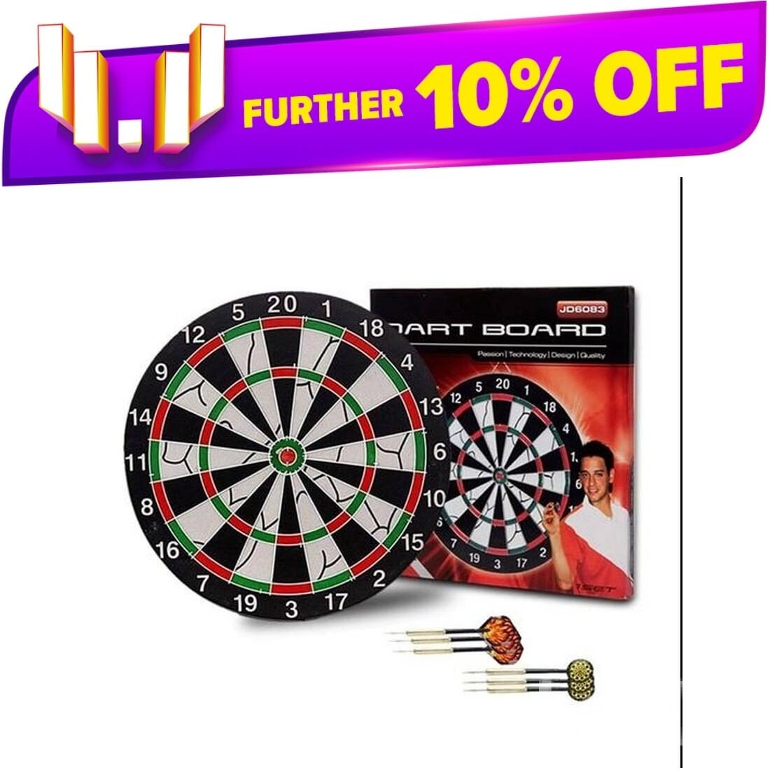 18” Inches Dart Board / Dart Game – Double Sided