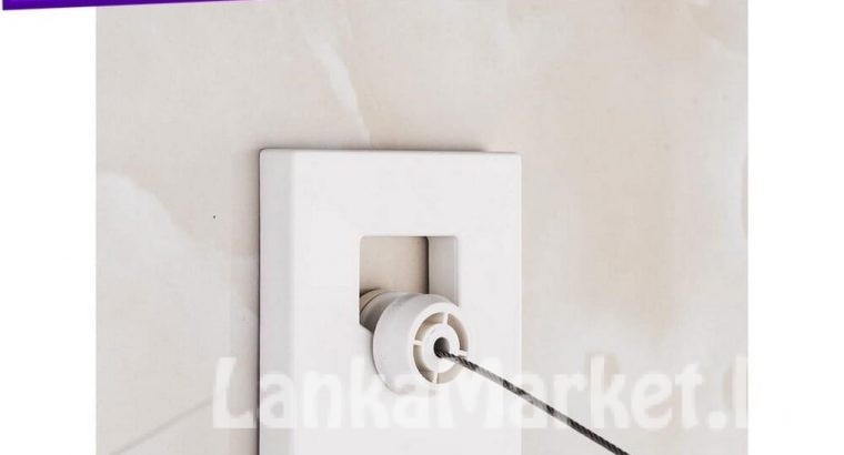 Wall Mounted Laundry Drying Line for Shower, Indoor Clothes Line