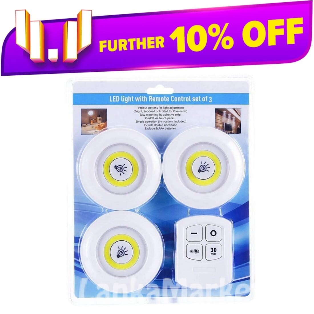3 Emergency led lights with remote control