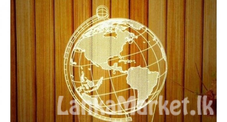3D LED Night Lamp – Globe Design