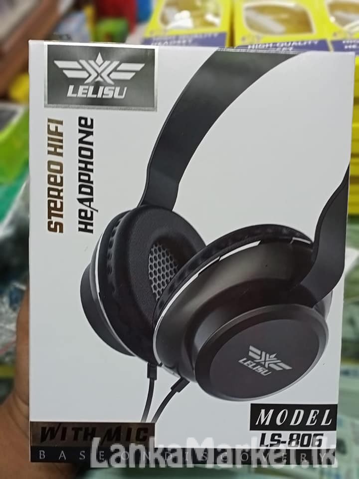 LELISU Wired headphone with mic/ LELISU LS-806 WIRED HEADPHONE WITH MIC