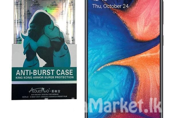 Samsung A20 Anti Burst Back Cover / Anti Burst Back Case / Clear Back Cover / Transparent Back Cover / Silicone Back Cover