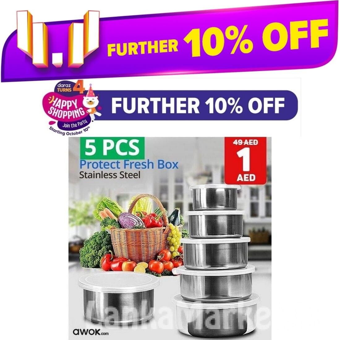 Food Containers Protect Fresh Box – 5 Pcs