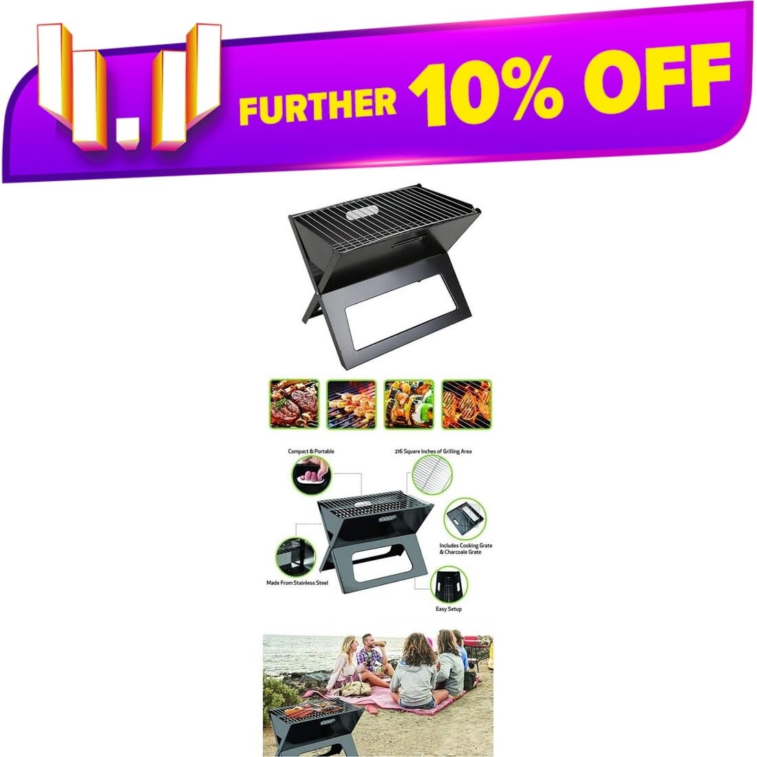 Charcoal BBQ machine / Charcoal BBQ Gril Machine / Portable BBQ machine  / Foldable BBQ machine