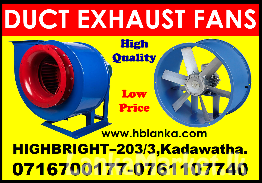 centrifugal Exhaust fan srilanka, EXHAUST fans srilanka for ducts,