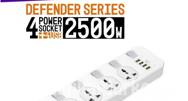 LDNIO 4 USB + 4 Socket Extension wire cord / 4 USB + 4 Power Socket