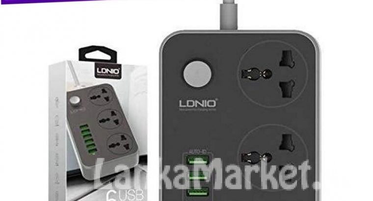 LDNIO SC3604 Extension Cord with 3 Socket Outlets and 6 USB