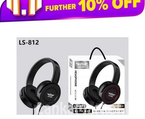 Lelisu Wired headphone with mic/ LELISU LS-812 WIRED HEADPHONE WITH MIC