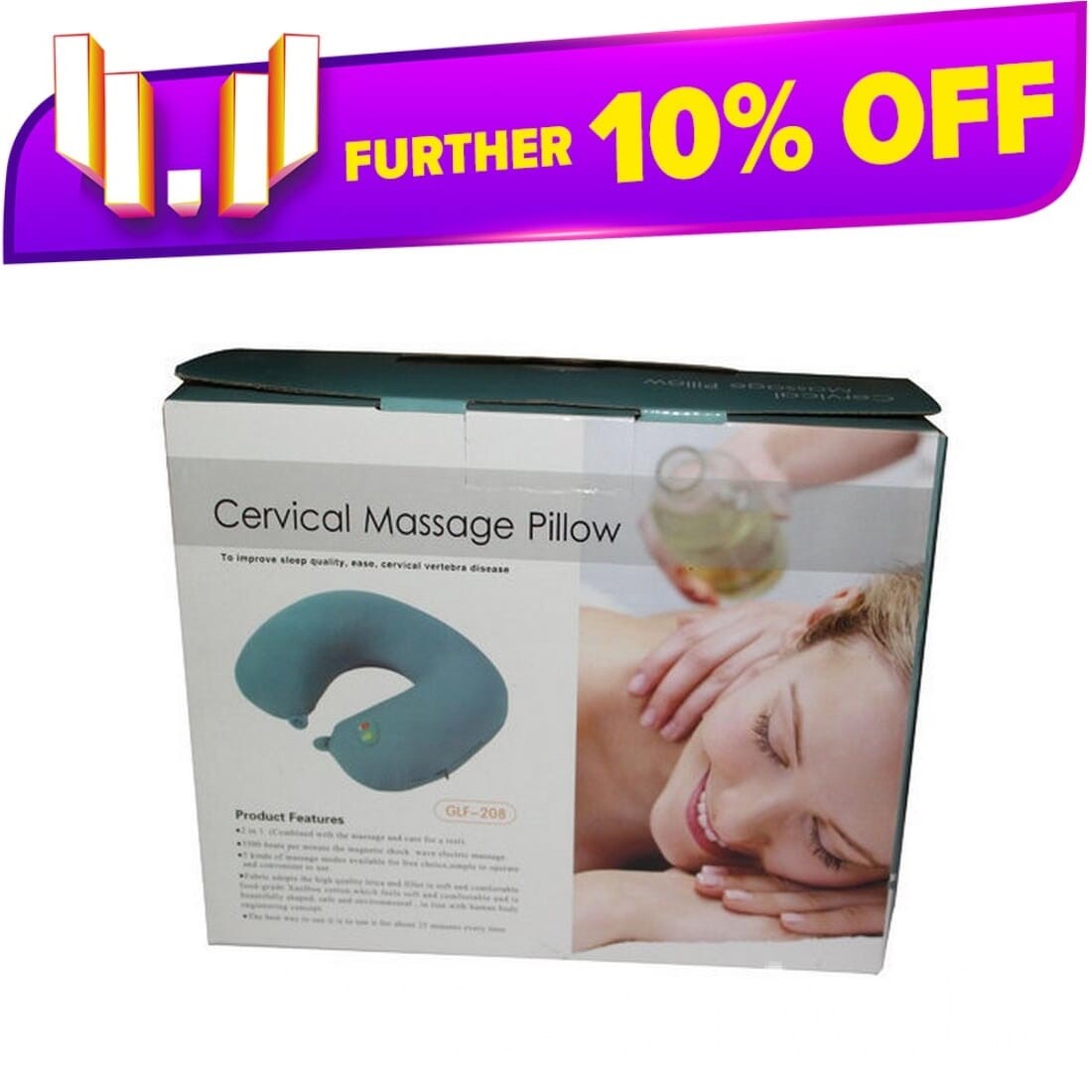 Cervical Massage Pillow / Massager Neck Pillow / Portable Electric Travel Neck Pillow and Cervical Massager (Neck Massager)