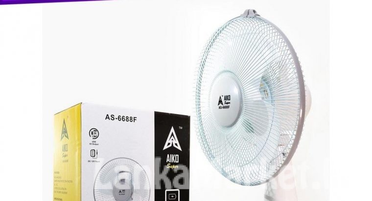 AIKO Rechargeable Fan with USB and  Built in LED Light