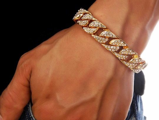 18K gold plated diamond bracelet