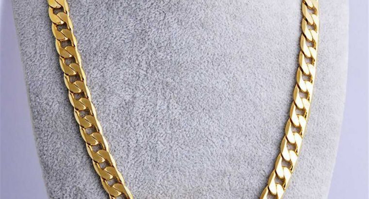 18K gold plated cuban chain