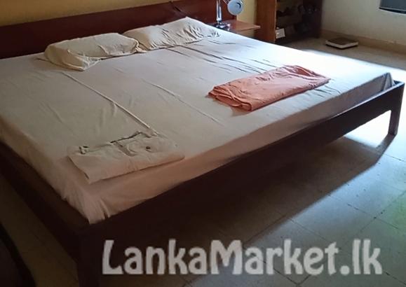 Teak King size Bed, Two Matching 3 seater Sofas, Coffee Table, 2 seater Sofa