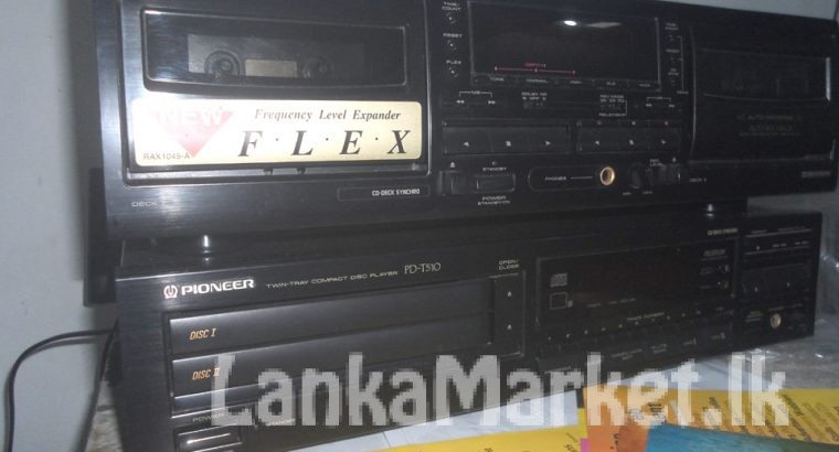 Cassette player & CD player for sale