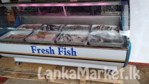 chicken and fish display freezer