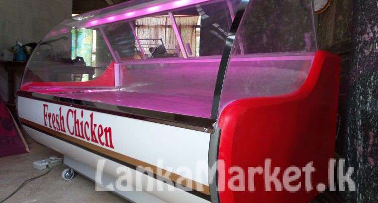 chicken and fish display freezer