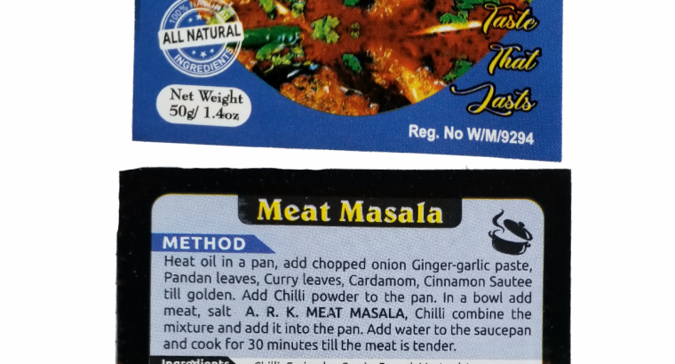 ARK MASALA. MAKES YOUR COOKING EASY. SRI LANKA’S BEST MASALA. NOW AT YOUR HAND