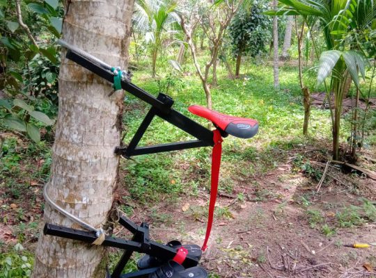 මහන්සියක් නැතුවම පොල් ගස් නැගීමේ යන්ත්‍රය – coconut climbing machine ලංකාවෙ දැනට අඩුම මිලට