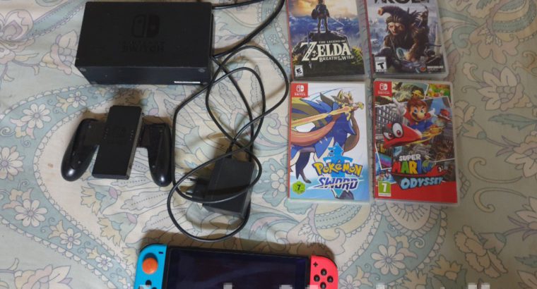 Nintendo switch full set with games