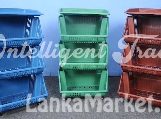 3 Tier Vegetable Storage Stacking Stacker Unit Rack Holder Fruit Basket Top Tray