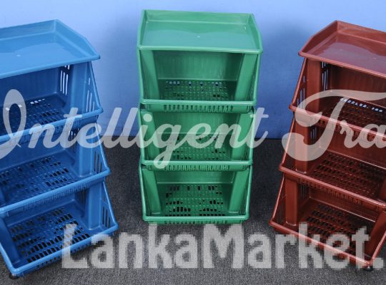 3 Tier Vegetable Storage Stacking Stacker Unit Rack Holder Fruit Basket Top Tray