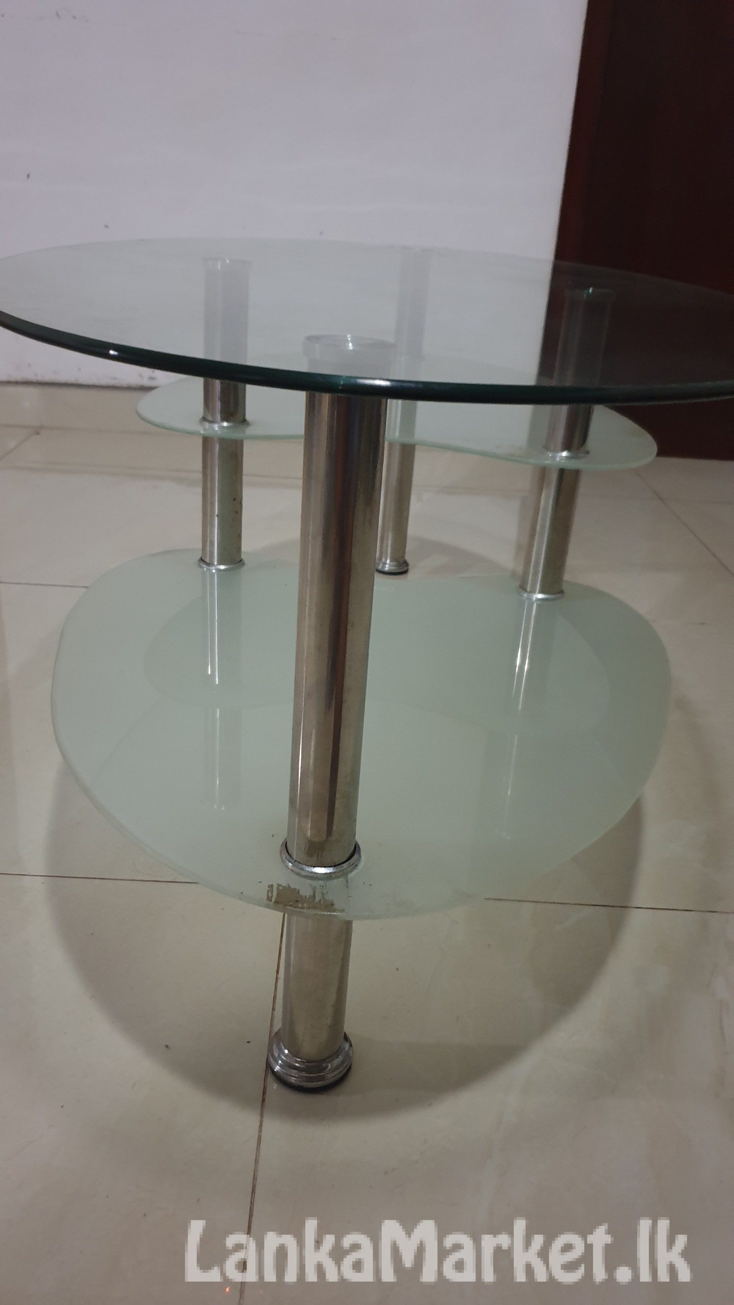 Used glass dining table and glass coffee table for sale.