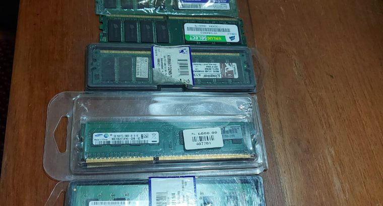 Desktop Memory RAM DDR2/ DDR3/ DDr4 – 4GB/3GB/2GB