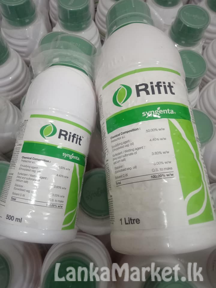Rifit Syngenta herbicide களைக்கொல்லி (Pretilachlor 50% EC) Rifit Syngenta වල් නාශක (Pretilachlor 50% EC)