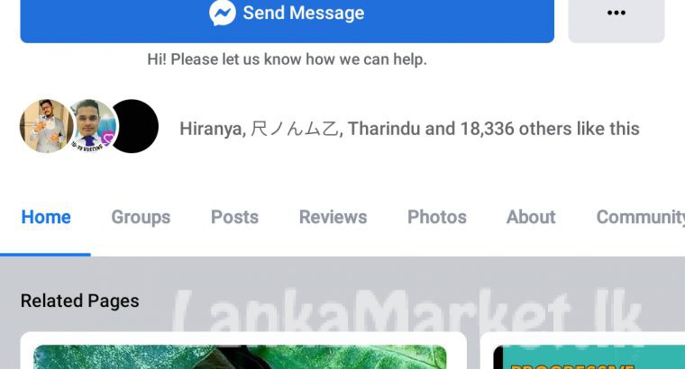 Facebook page with 18300+ likes