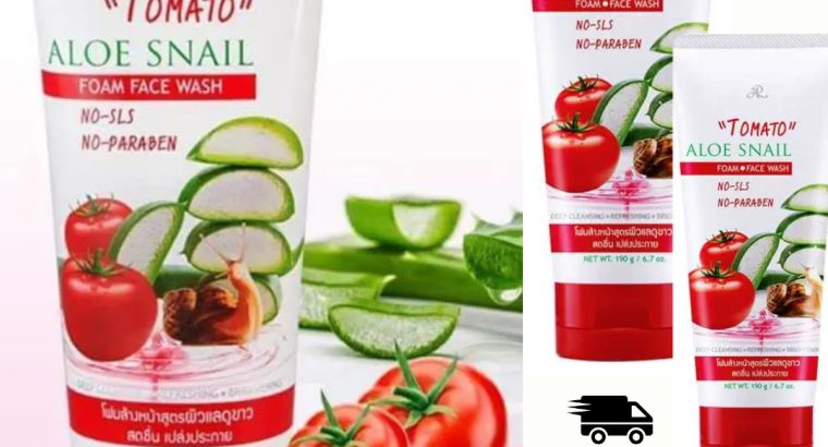 AR Tomato Aloe Snail Foam Face Wash