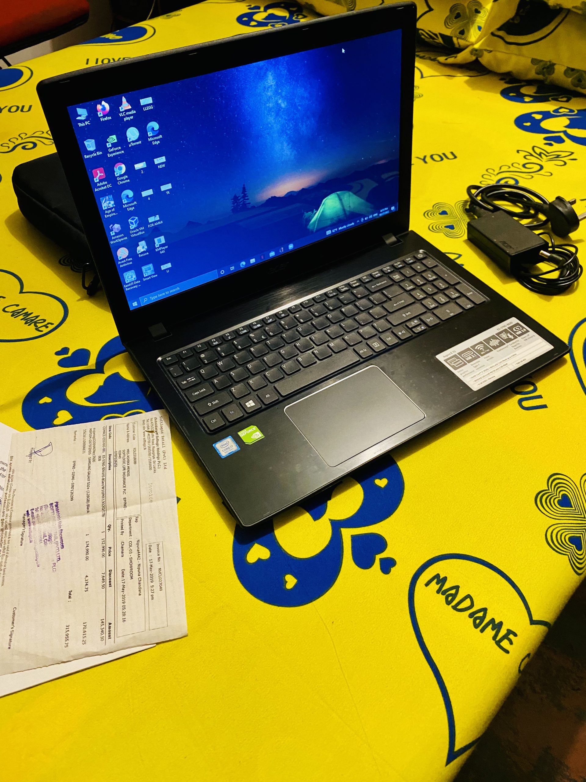 Acer core i7 8th gen laptop