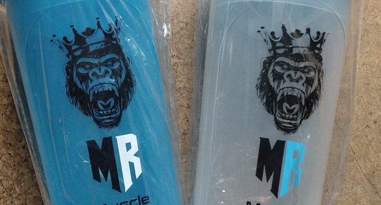 Muscle Rulz protein shake bottles
