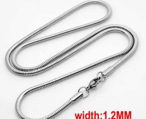 Chain snake 60 CM length 1.2 mm Width Lobster Clasps Simple Chain