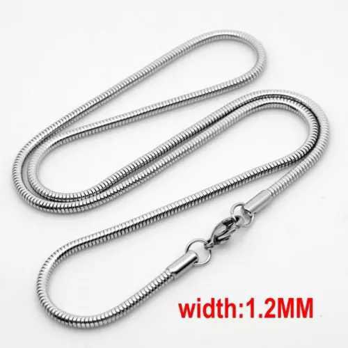 Chain snake 60 CM length 1.2 mm Width Lobster Clasps Simple Chain