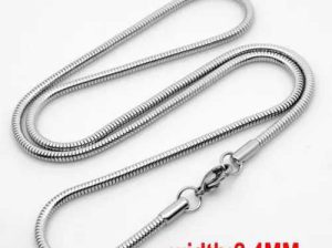 Chain Stainless Steel 316 l / length 60 CM width 2.4 mm Chain snake