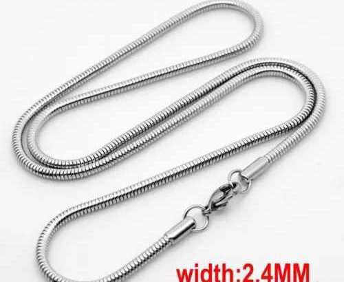 Chain Stainless Steel 316 l / length 60 CM width 2.4 mm Chain snake