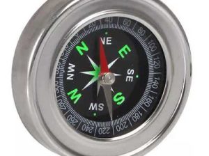 Compass Stainless Steel Silver 60mm Pocket Size For Outdoor Camping Hiking