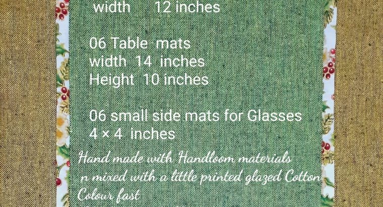 Dinning Table Runner with Place Mats