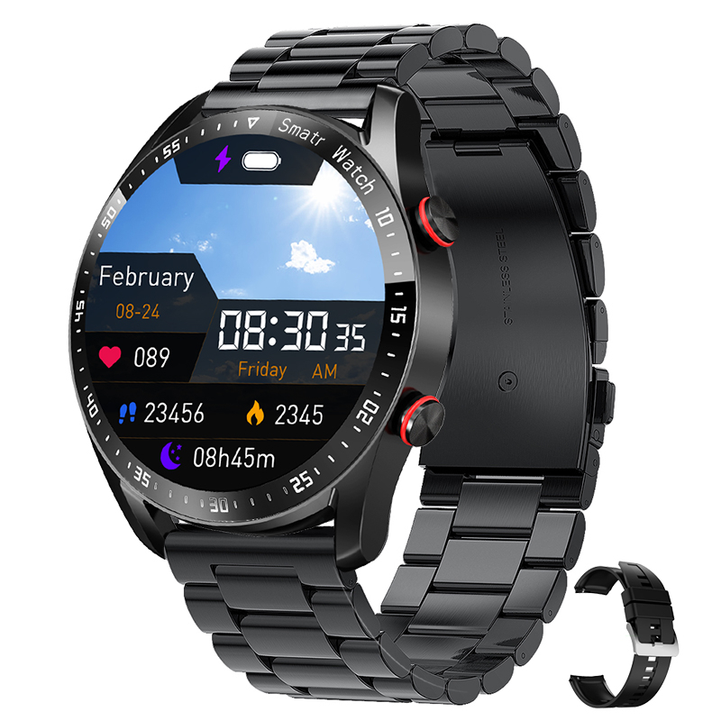 2022 New ECG+PPG Bluetooth Call Smart Watch Men Music player Waterproof Sports Fitness Tracker Stainless Steel Strap Smartwatch