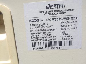 Westpo Air Conditioner 12000BTU Urgent sale